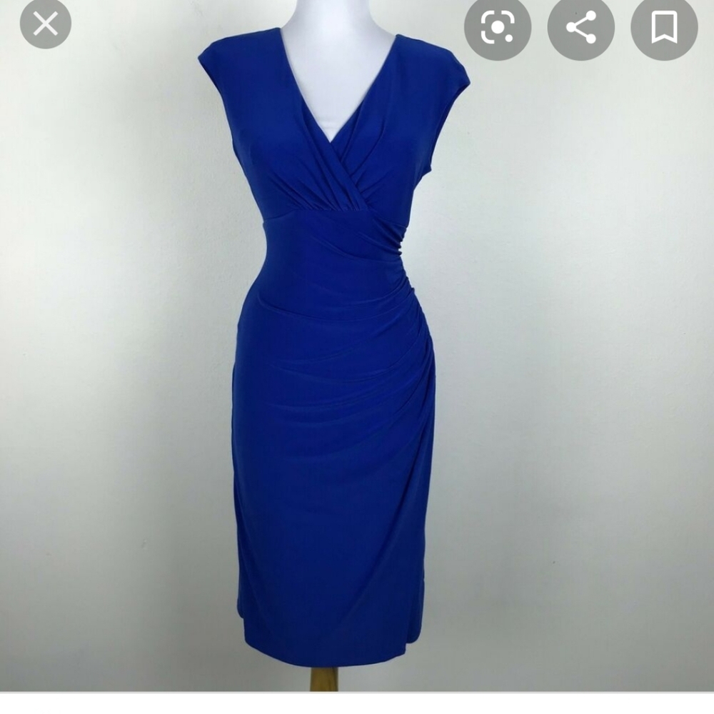 Figure hugging royal blue dress